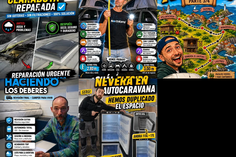 Seis portadas de reels de NorthKamp Bilbao